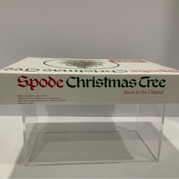 Vintage - Spode Porcelain Christmas Tree Oval Divided Serving Dish, England - Picture 11 of 12